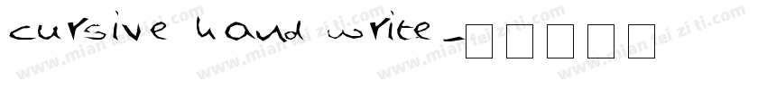 cursive hand write字体转换
